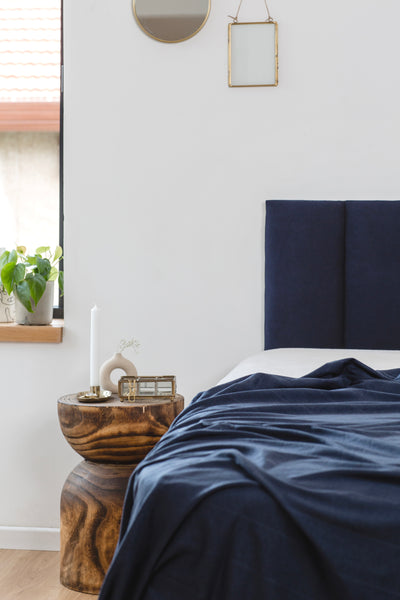 ראש מיטה קולקציית OBLONG – קורדרוי כחול נייבי