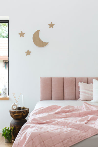 מנורת לילה לחדר ילדים | מנורת ירח וכוכבים
